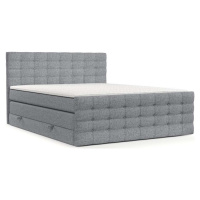 Šedá boxspring postel s úložným prostorem 200x200 cm Blend – Maison de Rêve