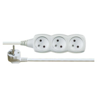 Prodlužovací kabel 5 m / 3 zásuvky / bílý / PVC / 1 mm2