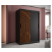 Šatní skříň Abi Marsylia Barva korpusu: Černá, Rozměry: 120 cm, Dveře: Marsylia + černá