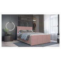SFAB Kontinentální čalouněná postel MILANO (140x200 cm) Barva látky: Pudrová (Lincoln 61)