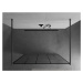 MEXEN/S Kioto samostatně stojící sprchová zástěna 120 x 200, černý vzor 8 mm, kartáčováný grafit