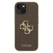 Guess hard obal na iPhone 15 6.1" Taupe 4G Glitter Metal Logo