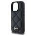 Zadní kryt Guess PU Leather Quilted pro Apple iPhone 16 Pro, černá