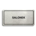Accept Piktogram "SALONEK" (160 × 80 mm) (stříbrná tabulka - černý tisk)