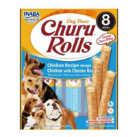 Churu Dog Rolls Chicken with Cheese wraps pochoutka pro psy 8x12 g