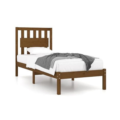 Rám postele medově hnědý masivní borovice 100 × 200 cm, 3103926 SHUMEE