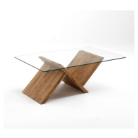 Konferenční stolek se skleněnou deskou v přírodní barvě 120x70 cm Ole – Tomasucci
