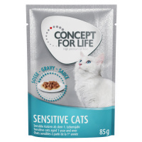 Výhodné balení Concept for Life 48 x 85 g - Sensitive Cats v omáčce