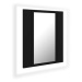 Shumee LED Koupelnová skříňka se zrcadlem - černá, 40 × 12 × 45 cm