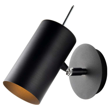 Černé nástěnné svítidlo Squid Lighting Geo, výška 23 cm