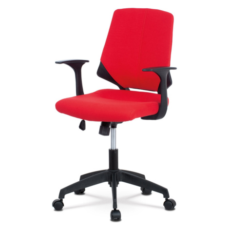 Kancelářská židle LIVITACA, červená látka/černý plast Autronic