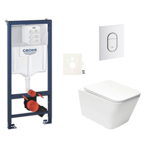 Závěsný wc set do lehkých stěn / předstěnová montáž Swiss Aqua Technologies Infinitio SIKOGRSIN1 GROHE