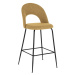 Barové židle v hořčicové barvě v sadě 4 ks (výška sedáku 63 cm) Mahalia – Kave Home