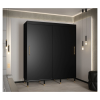 Šatní skříň Abi Calipso T Barva korpusu: Černá, Rozměry: 180 cm, Dveře: Černá - bez zrcadla
