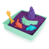 Kinetic sand krabice tekutého písku s podložkou fialová