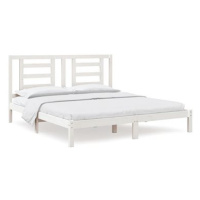 Rám postele bílý masivní dřevo 180 × 200 cm Super King, 3104364
