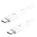 AlzaPower SilkCore USB-C / USB-C 2.0 5A, 240W, 2m, bílý