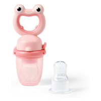 BABYONO Dudlík silikonový na krmení Frog pink 6m+