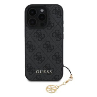 Guess 4G Charm Zadní Kryt pro iPhone 16 Pro Grey