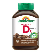 Jamieson Vitamin D3 1000 IU tablety na cucání s příchutí čokolády 100 tablet