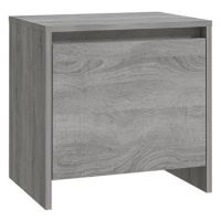 SHUMEE Noční stolek šedý sonoma 45 × 34 × 44,5 cm dřevotříska, 813046