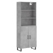 vidaXL Skříň highboard betonově šedá 69,5x34x180 cm kompozitní dřevo