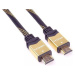 PREMIUMCORD Gold HDMI High Speed + Ethernet kabel (v1.4), opletený, zlacené konektory, 1, 5m