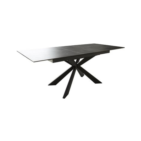 DELIFE Jídelní stůl Daven 160/200 × 90 cm keramický šedý kovový rozkládací