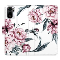 iSaprio flip pouzdro Pink Flowers pro Xiaomi Redmi Note 10 / Note 10S