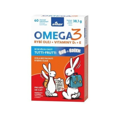 Vitar Kids Omega 3 + Vitamin D + Vitamin E 60 kapslí Vitar Veteriane