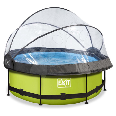 Bazén s krytem a filtrací Lime pool Exit Toys kruhový ocelová konstrukce 244*76 cm zelený od 6 l