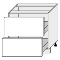 ArtExt Kuchyňská skříňka spodní ESSEN | D2M 80 Barva korpusu: Grey