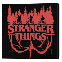 Obraz na plátně Stranger Things - Logo Flip, 2 cm - 40×40 cm