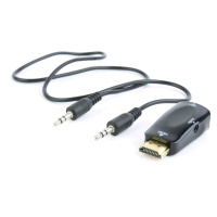 C-TECH adaptér HDMI na VGA + Audio, M/F