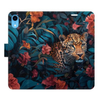 iSaprio Flip pouzdro Flower Jaguar 02 pro iPhone XR