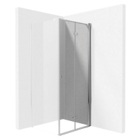 DEANTE Kerria plus chrom Sprchové dveře bez stěnového profilu, systém Kerria Plus, 80 cm skládac