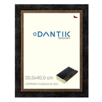 DANTIK rámeček 30 × 40, CARRARA hnědočerný plexi čiré