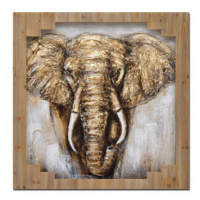 Ručně malovaný obraz elephant (100x100 cm)