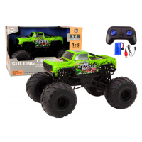 Velké terénní auto na dálkové ovládání 2.4G RC 1:6 zelené