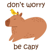 Ilustrace Vector funny capybara with text dont, Ulyana Moskalchuk, 40 × 40 cm