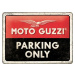 Plechová cedule Moto Guzzi Paking Only, (20 x 15 cm)