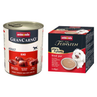 Animonda GranCarno Original 24 x 800 g + 3 x 85 g pudding snack zdarma - čisté hovězí