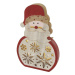 EMOS LED dekorace dřevěná – Santa, 30 cm, 2x AAA, vnitřní, teplá bílá, časovač DCWW24