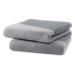 Žakárové ručníky, 2 ks, šedé