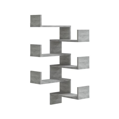 Nástěnné rohové police 2 ks šedé sonoma 40 × 40 × 50 cm SHUMEE