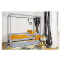 Vyspimese.CZ Dětská postel Míša se zábranou a přistýlkou Rozměr: 80x160 cm, Barva: šedá