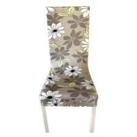 Chanar Potah na židli - šedé květy