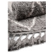 Kusový vzorovaný koberec s třásněmi PELUSH ROMBI šedá 80x140 cm Multidecor