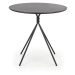 Halmar Jídelní kulatý minimalistický stůl Fondi, matný černý