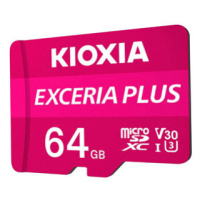 Kioxia Paměťová karta Exceria Plus (M303), 64GB, microSDXC, LMPL1M064GG2, UHS-I U3 (Class 10)